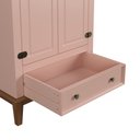 Ver imagem 3 de Guarda Roupa Solteiro Madeira Maciça Rústico 2 Portas 1 Gaveta Rosa - Apaixone & Decore