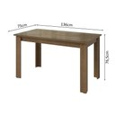 Ver imagem 2 de Mesa de Jantar Retangular com Tampo de Vidro Rustic 5231 Madesa