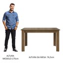 Ver imagem 4 de Mesa de Jantar Retangular com Tampo de Vidro Rustic 5231 Madesa