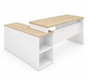 Ver imagem 5 de Mesa de Escritório Pedestal Presidente em L 170x160cm Executiva Tampo 30mm Armário Lateral 3 Gavetas