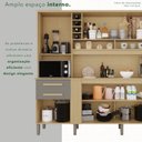 Ver imagem 6 de Armário de Cozinha 6 Portas 2 Gavetas Catar Cinza/Jequitibá/Granizo