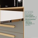 Ver mais imagens de Armário de Cozinha 6 Portas 2 Gavetas Catar Cinza/Jequitibá/Granizo