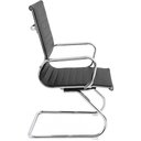 Ver imagem 4 de Kit 02 Cadeiras Diretor Fixa Eames Esteirinha Cromada Preta