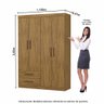 Guarda-roupa Casal Modulado Hercules 9 Portas 4 Gavetas - 4
