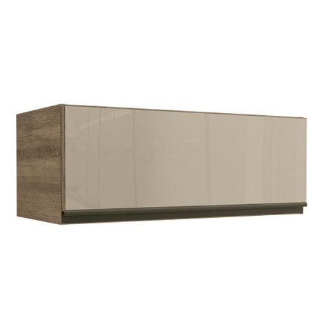 Módulo Cozinha Kappesberg Maxxi Armário G770 1 Porta Basculante c/Vidro Nogal
