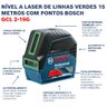 Nível Laser Verde Profissional Alcance 15m com Pontos de Prumo e Suporte Gcl 2-15g Bosch 01 Unidade - 4