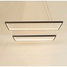 Luminária de Led Retangular Duplo 80 Cm Preto Wood Iluminação Pendente Retangular Led Duplo Preto - 3