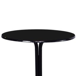 Mesa Bistrô Baixo Preto com Tampo Redondo Preto - 4 Mesa Bistrô Baixo Preto com Tampo Redondo Preto - 4