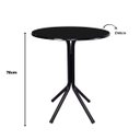 Ver imagem 3 de Mesa Bistrô Baixo Preto com Tampo Redondo Preto