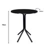 Mesa Bistrô Baixo Preto com Tampo Redondo Preto - 3
