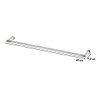 Porta Toalha Toalheiro de Banho de Banheiro 60cm em Aço Inox Polido Brilhante Linha Tessália Stainle - 7