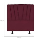 Ver imagem 3 de Cabeceira Solteiro Cama Box Estofada 100 Cm Emma Suede:bordô