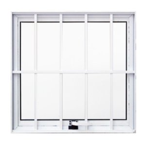 Janela Maxiar com Grade de Banheiro Esquadrias Atlântica 60x60 Branco