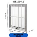Ver imagem 2 de Janela Maxiar com Grade de Banheiro Esquadrias Atlântica 60x60 Branco