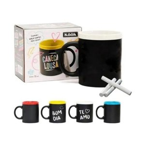 Caneca Lousa de Porcelana - Amarelo