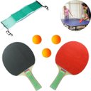 Ver imagem 1 de Kit Ping Pong com Rede, 2 Raquetes e 3 Bolinhas - Diversão Garantida