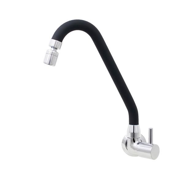 Torneira Cozinha De Parede Preto C61 E Arejador Articulado - 2