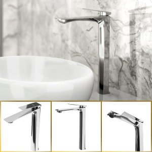 Torneira de Banheiro Atenas Quente e Frio Cromado Alta Goldenx