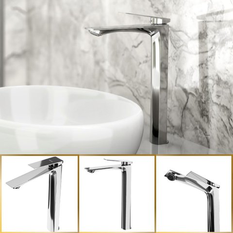 Torneira de Banheiro Atenas Quente e Frio Cromado Alta Goldenx