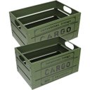 Ver imagem 2 de Jogo 2 Caixas Organizadora Decorativa Home&co Metal Verde