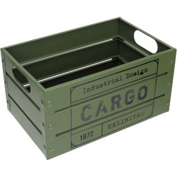 Jogo 2 Caixas Organizadora Decorativa Home&co Metal Verde - 3