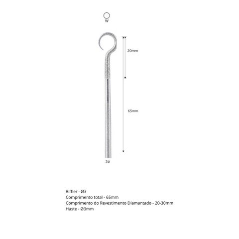 Lima Diamantada Riffler para Lapidadora - #200 - MBF-905