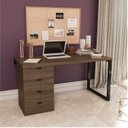 Ver imagem 1 de Mesa para Escritório Diretor Frame com Gaveteiro 4 Gavetas 150cm Industrial Kappesberg Carvalho E Munique