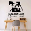 Ver imagem 1 de Adesivo de Parede Frase Trabalho em Equipe-Extra Grande 98x93cm