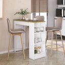 Ver imagem 3 de Balcao Bancada Cozinha Ilha Gourmet Americana 90cm 3 Prateleiras Branco/Mel - Mademovel