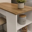 Ver imagem 6 de Bancada Ilha Gourmet Americana 90cm 2 Prateleiras Bologna Branco/Marrom - Mademovel