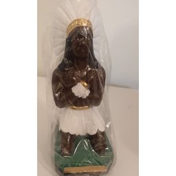 Imagem Caboclo Pena Branca Aj Escultura Gesso Estatua 20 Cm - 2
