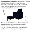 Ver imagem 5 de Poltrona Amamentação Confortável com Puff Ayla Veludo Azul Marinho