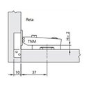 Ver imagem 6 de 4pçs Dobradiça Caneco Pressão Reto Porta Armário Móveis 35mm