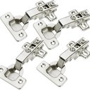 Ver imagem 1 de 4pçs Dobradiça Caneco Pressão Reto Porta Armário Móveis 35mm