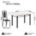 Ver imagem 3 de Conjunto de Mesa Tubular com 6 Cadeiras Lara Preto
