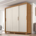 Ver imagem 4 de Guarda Roupa Casal Confort 3 Portas com Cômoda Primordial Max 4 Gavetas Cinamomo Areia Fosco-