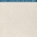 Ver imagem 3 de Poltrona com Braços Herval Mh-3807 Composê Estofado Bege C Assento Marrom a Base Metalica Grafite