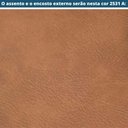 Ver imagem 4 de Poltrona com Braços Herval Mh-3807 Composê Estofado Bege C Assento Marrom a Base Metalica Grafite