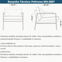 Ver imagem 5 de Poltrona com Braços Herval Mh-3807 Composê Estofado Bege C Assento Marrom a Base Metalica Grafite