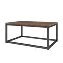Ver imagem 1 de Mesa de Centro com Tubos Quadrados de Aço Carbono Pintado e Tampo de Madeira em MDP Easy Pozza Móveis
