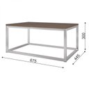 Ver imagem 3 de Mesa de Centro com Tubos Quadrados de Aço Carbono Pintado e Tampo de Madeira em MDP Easy Pozza Móveis