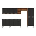 Ver imagem 7 de Armário Cozinha Modulada Completa 298cm Pequim Top Multimóveis Mp3769 Madeirado/preto