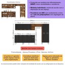 Ver imagem 3 de Armário Cozinha Modulada Completa 298cm Pequim Top Multimóveis Mp3769 Madeirado/preto