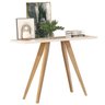 Aparador Retrô Decorativo Sala de Estar Pés Madeira Tampo Mdf Off White - 4