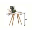 Ver imagem 3 de Aparador Retrô Decorativo Sala de Estar Pés Madeira Tampo Mdf Off White