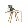 Aparador Retrô Decorativo Sala de Estar Pés Madeira Tampo Mdf Off White - 3