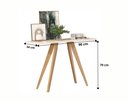 Ver imagem 3 de Aparador Retrô Decorativo Sala de Estar Pés Madeira Tampo Mdf Off White