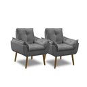 Ver imagem 2 de Kit 2 Poltronas Decorativas Opala Recepção Luxo Confortável