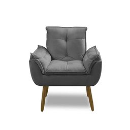 Kit 2 Poltronas Decorativas Opala Recepção Luxo Confortável - 4