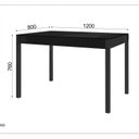 Ver imagem 3 de Mesa Retangular com Tubos de Aço Carbono Pintado, Tampo de Mandeira em MDP 15mm com Capacidade para até 6 pessoas Pozza Móveis 